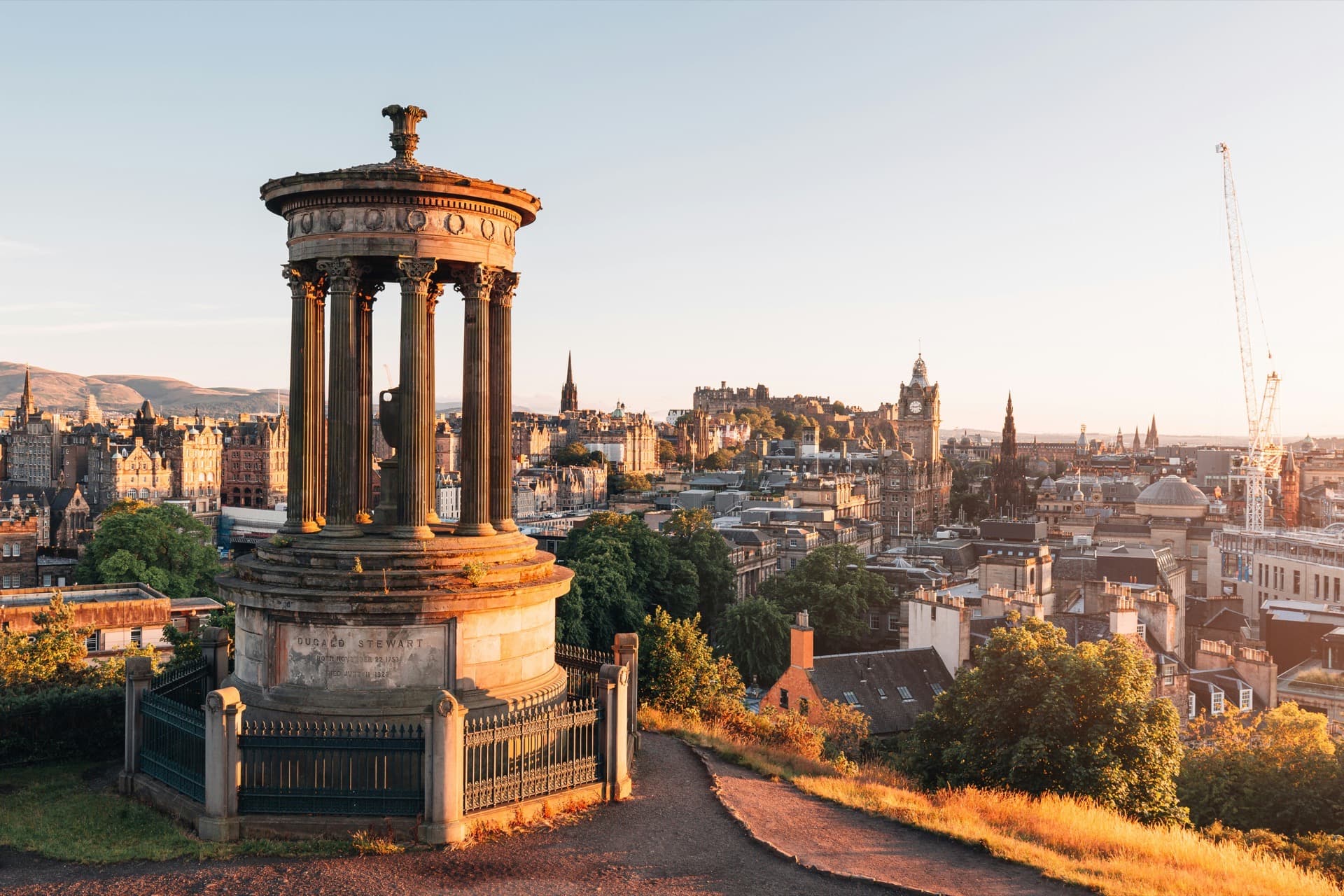Edinburgh city view from Calton Hill, home of Blank Digital digital agency
